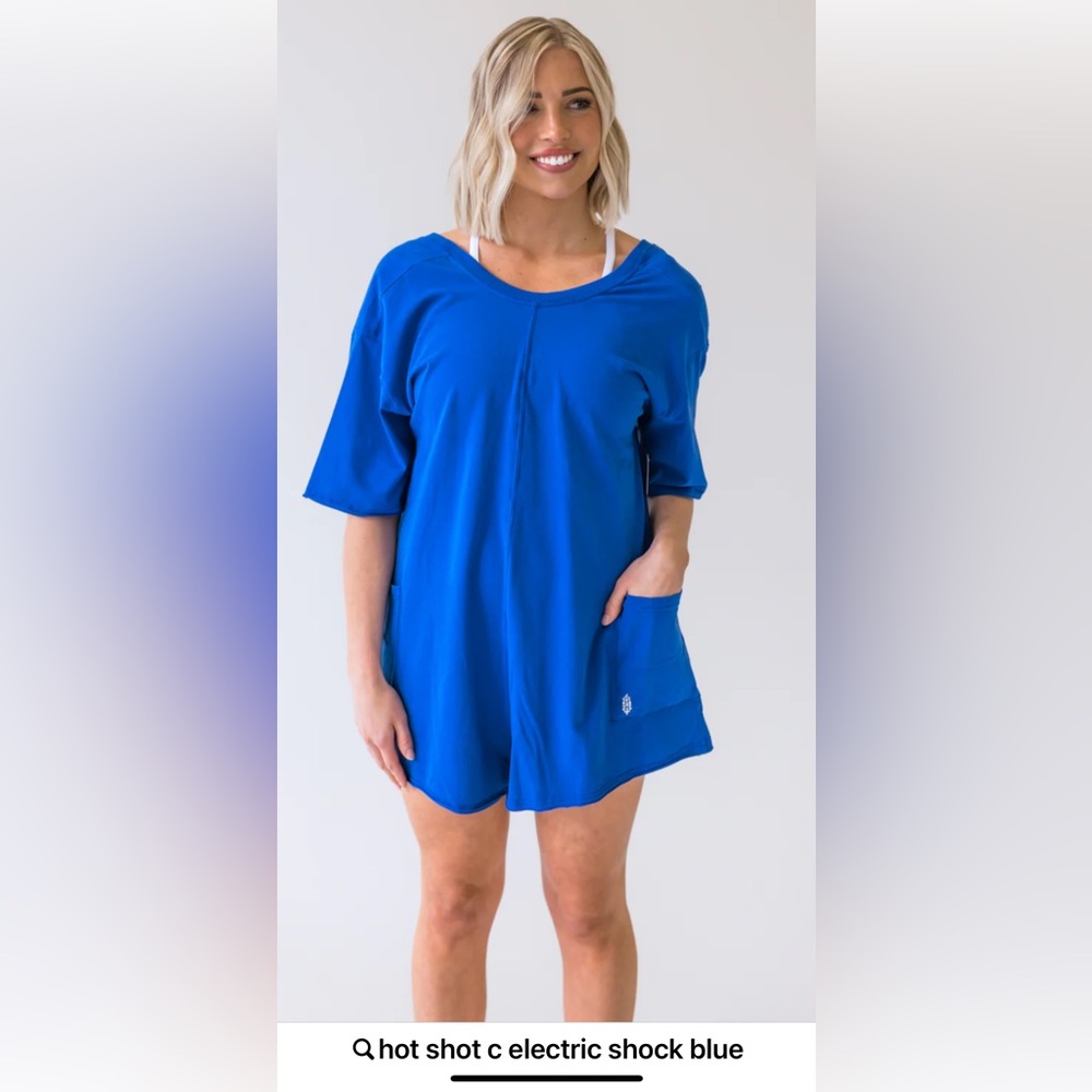 FP movement electric Blue hot shot romper